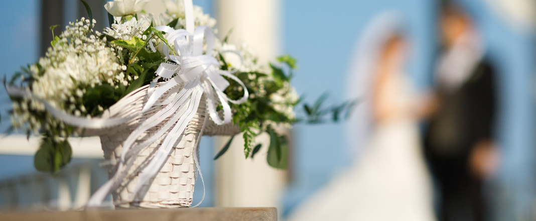 Wedding Bouquet and Couple